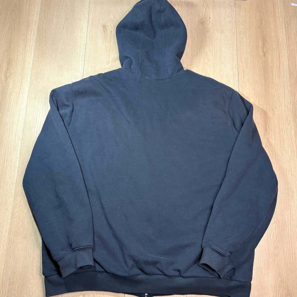 Carhartt Mens XL Navy Blue Sherpa Lined Full Zip Hoodie Jacket Sweatshirt 100072 - Picture 5 of 8
